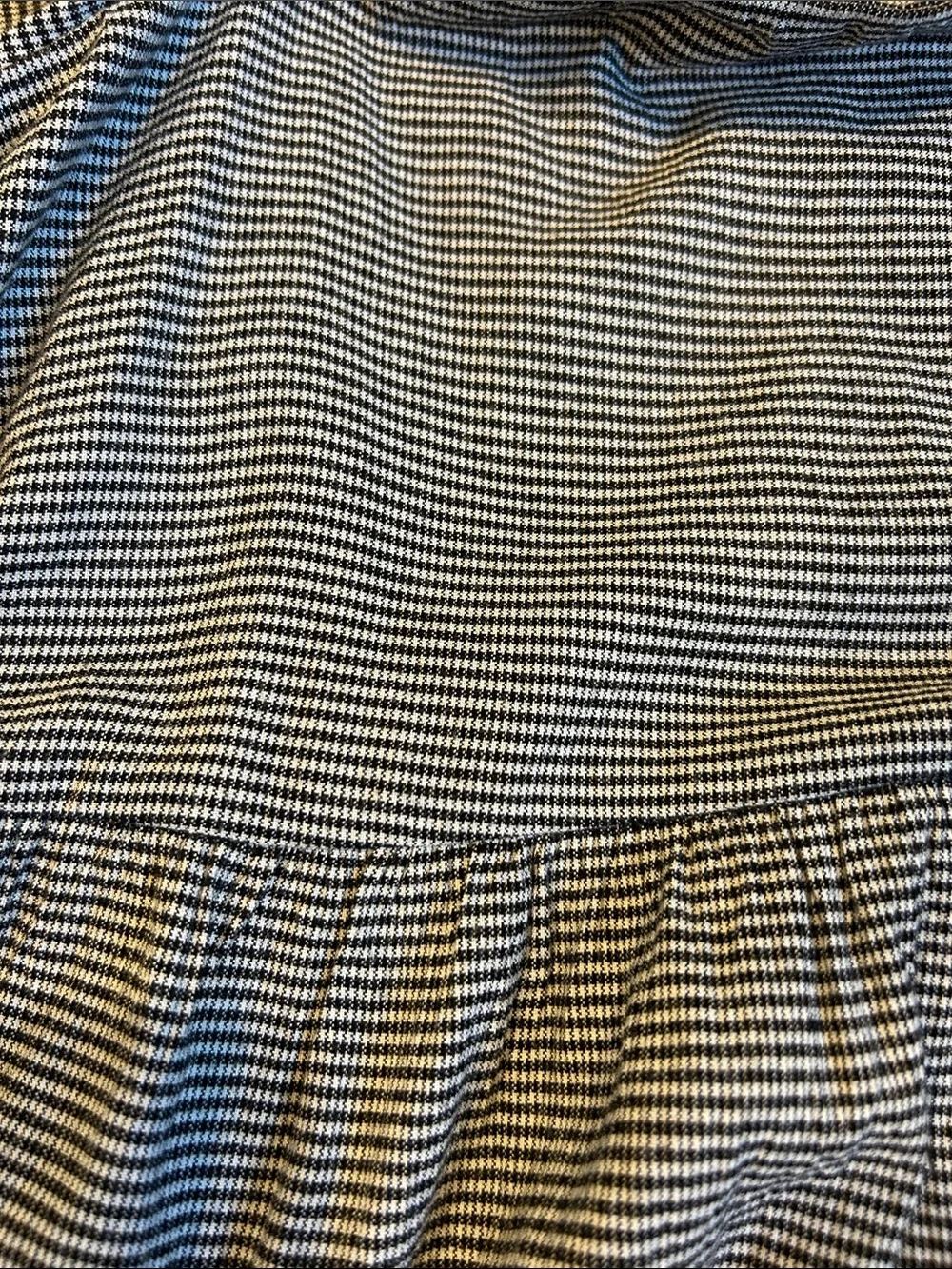 LOFT Black and White Striped Square-Neck Puff Sleeve Peplum Top